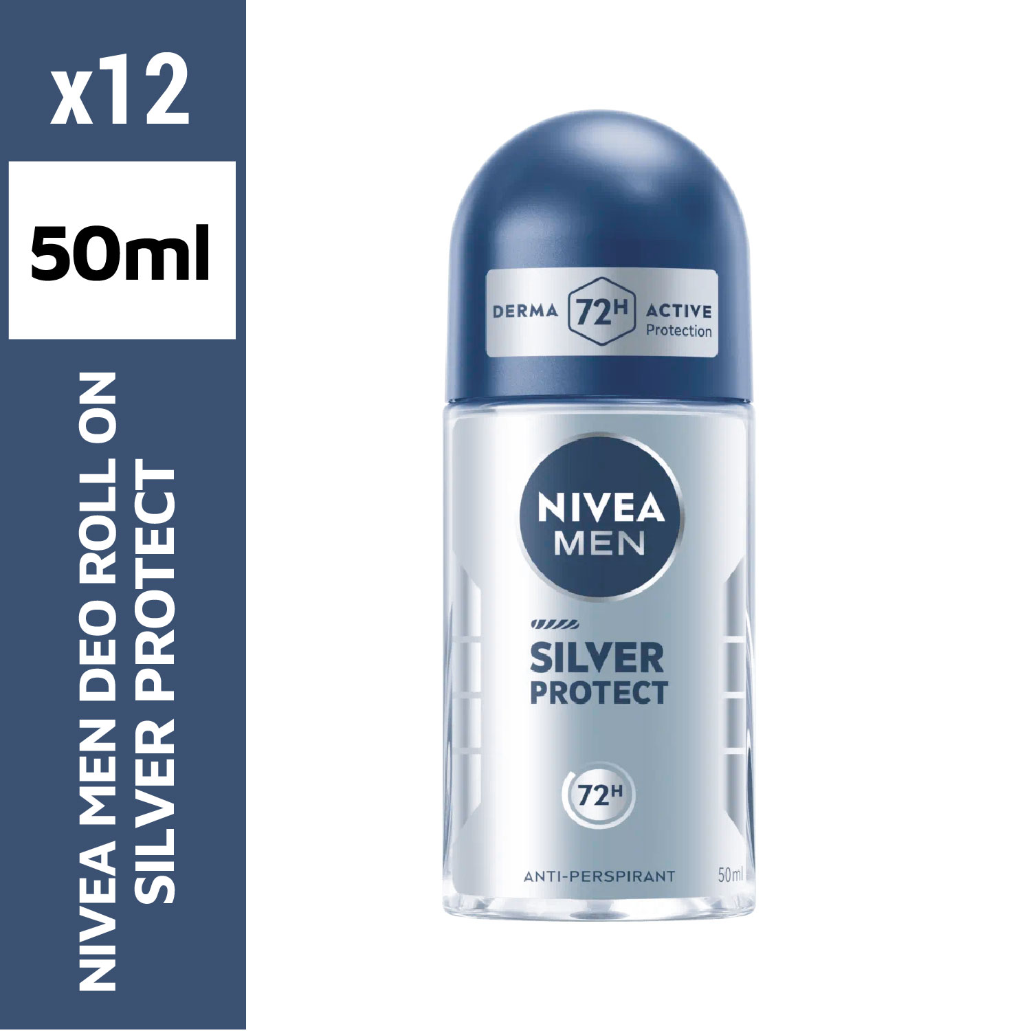 Nivea men deo roll on 50ml silver protect