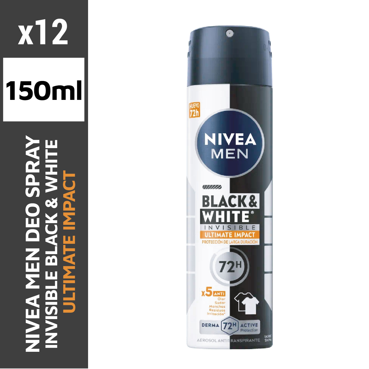 Nivea men deo spray 150ml B&W ultimate impact