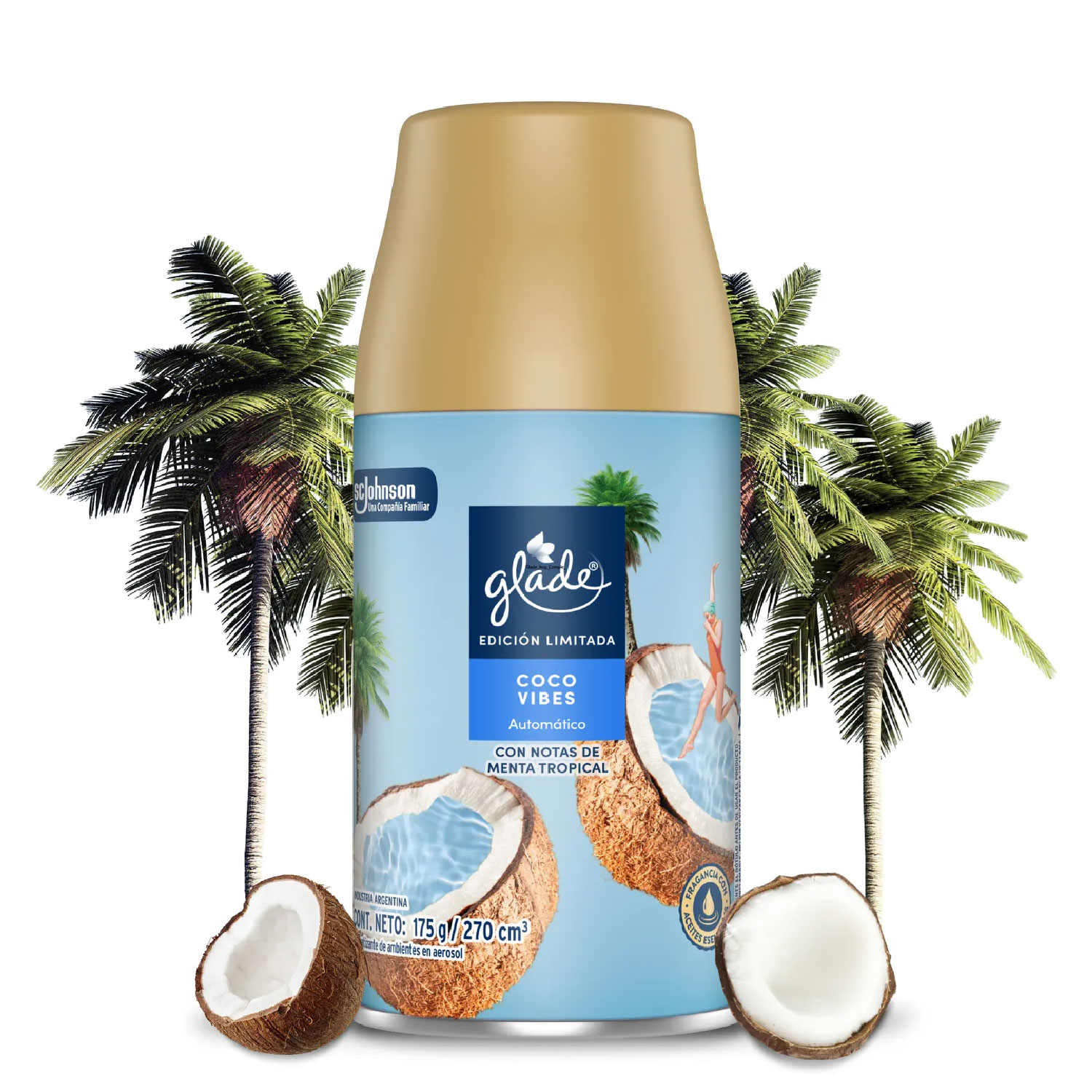 Glade Automático Repuesto Coco Vibes 175g