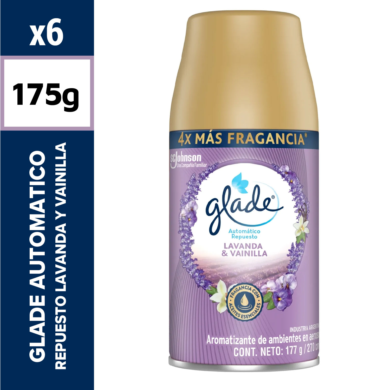 Glade Automático Repuesto Lavanda y Vainilla 175g