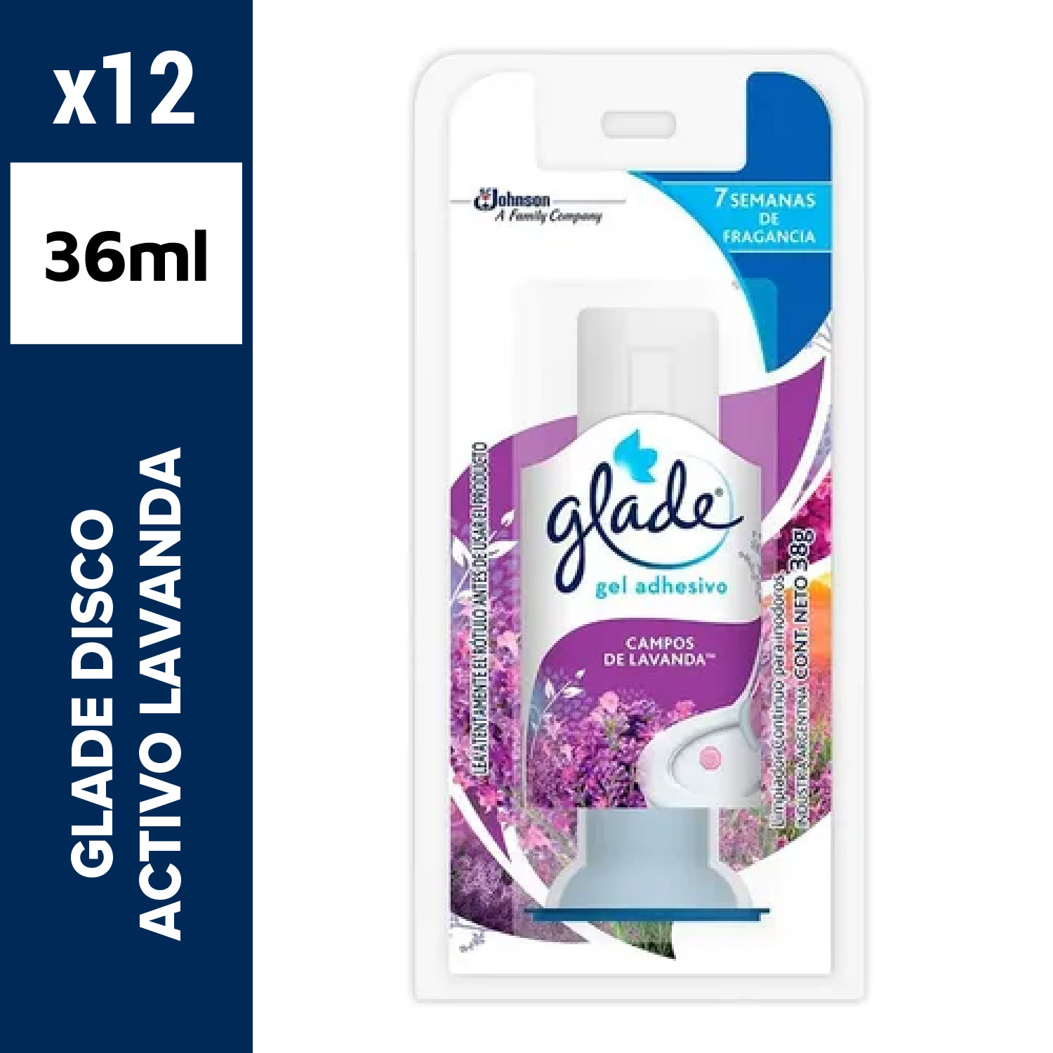 Glade Disco Activo Lavanda 36ml