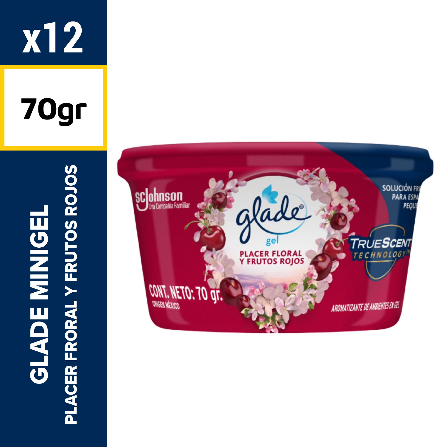 Glade Minigel Placer Floral y Frutos Rojos 70gr