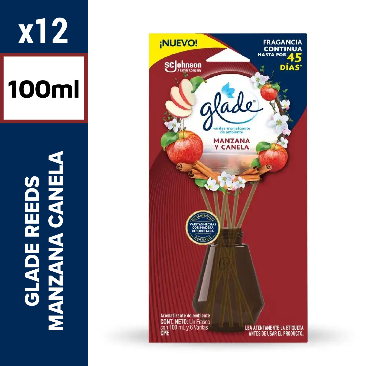 Glade Reeds 100ml Manzana Canela