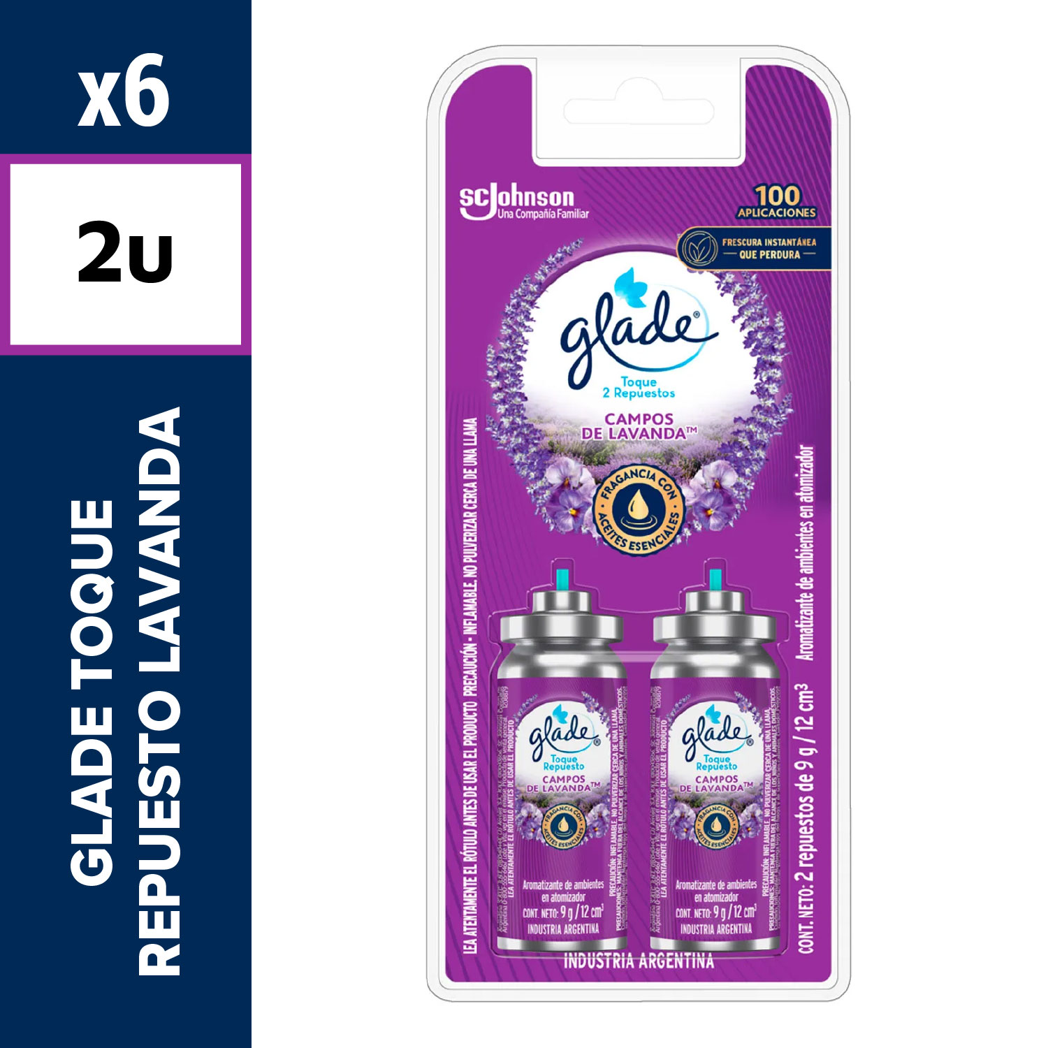 Glade Toque Repuesto Lavanda 2un