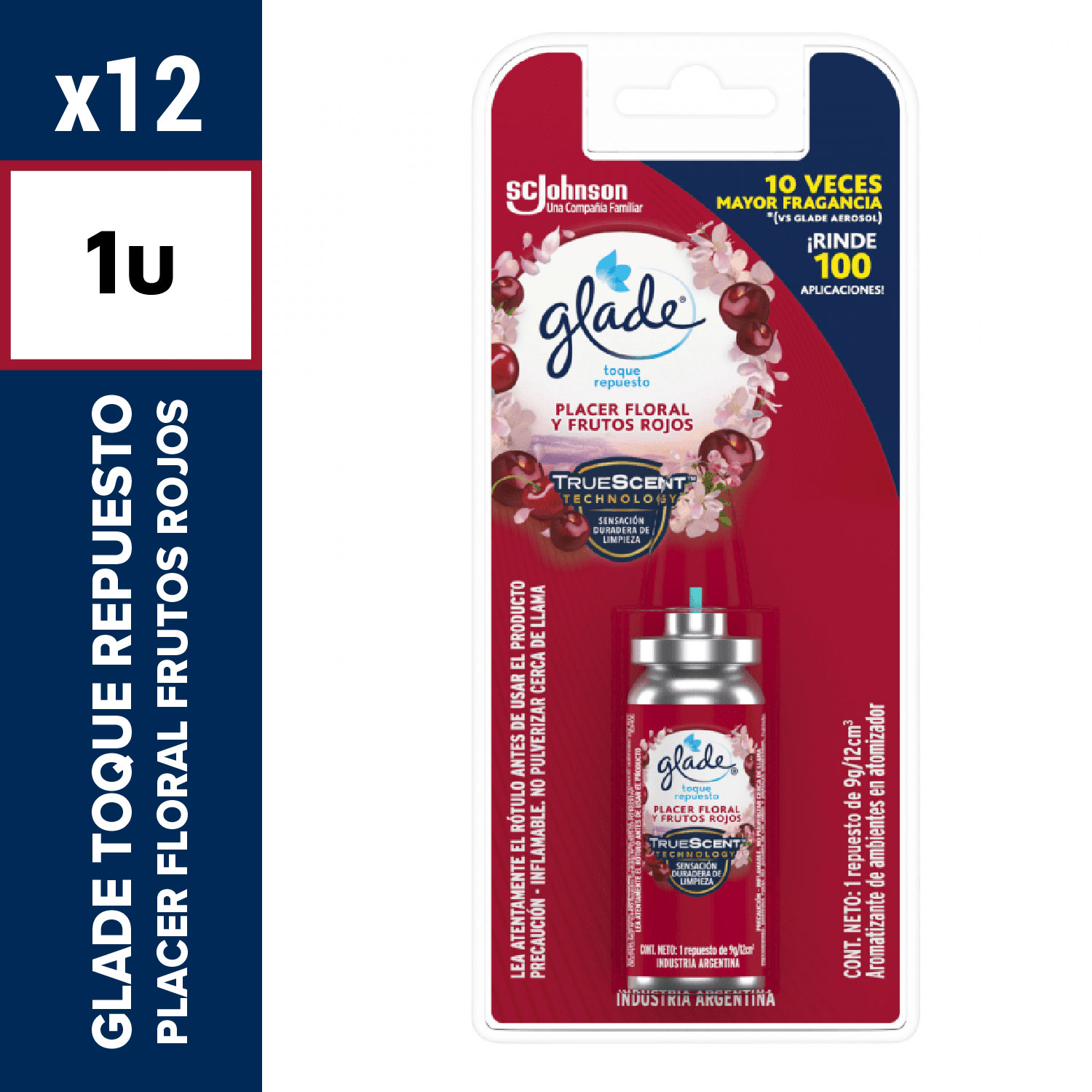 Glade Toque Repuesto Placer Floral Frutos Rojos