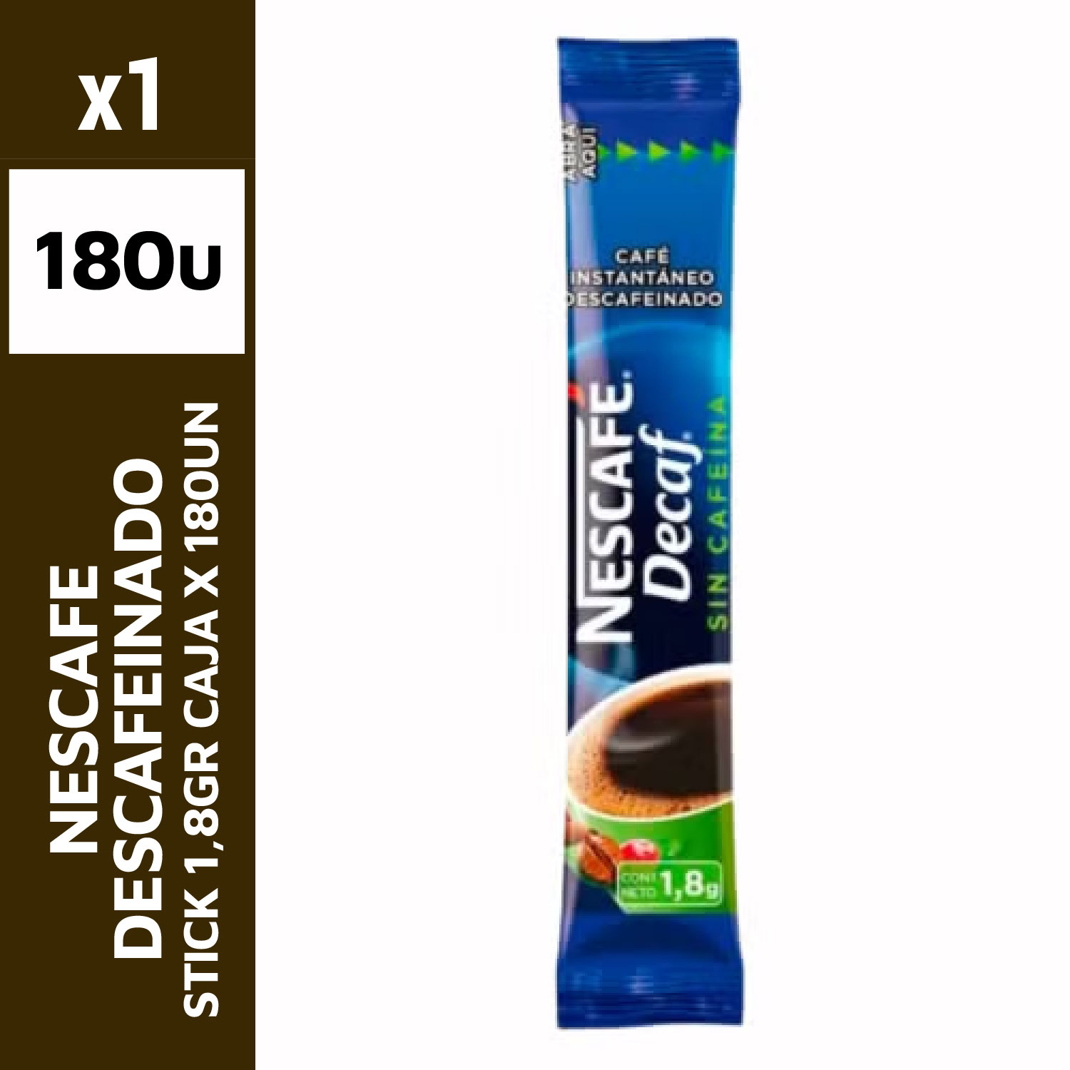 Nescafé Descafeinado Stick 1.8g Caja x 180un
