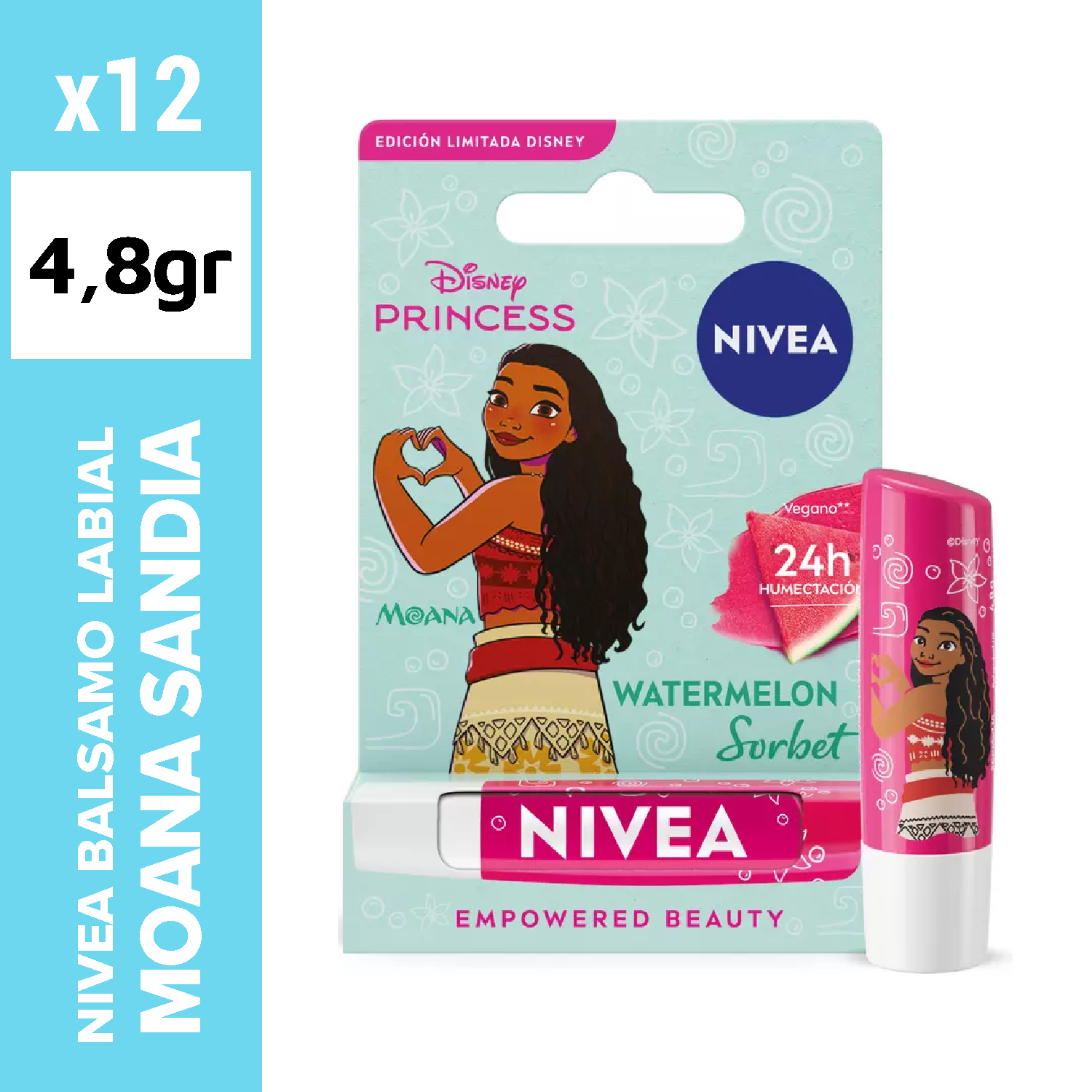 Nivea balsamo labial 4.8gr moana sandia