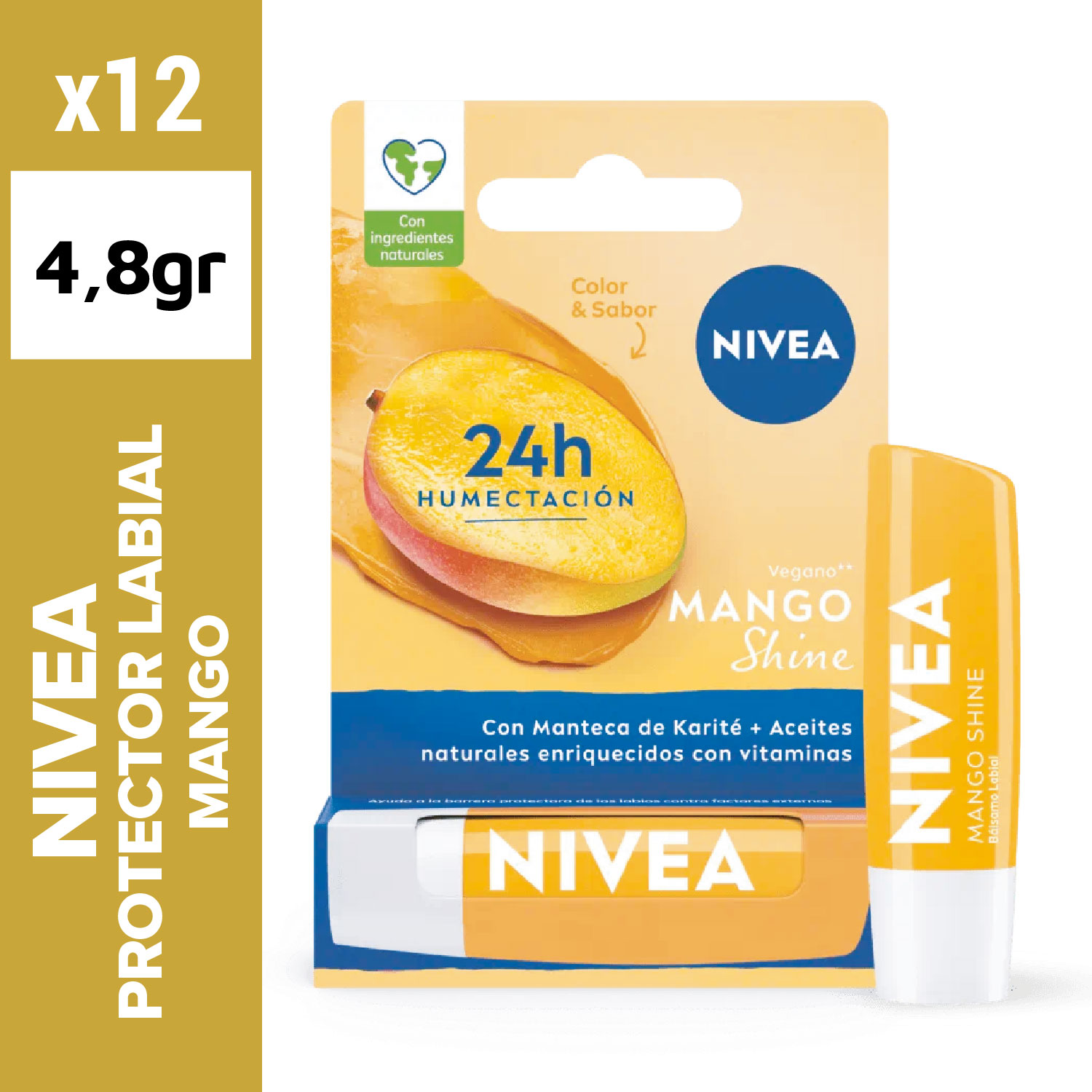 Nivea protector labial 4.8gr mango