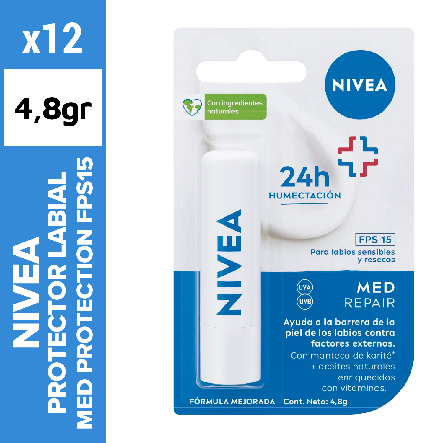 Nivea protector labial 4.8gr med protection fps15